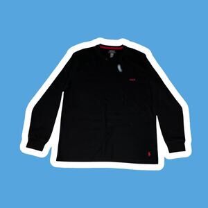 Black long sleeve ralph lauren shirt - mens xl